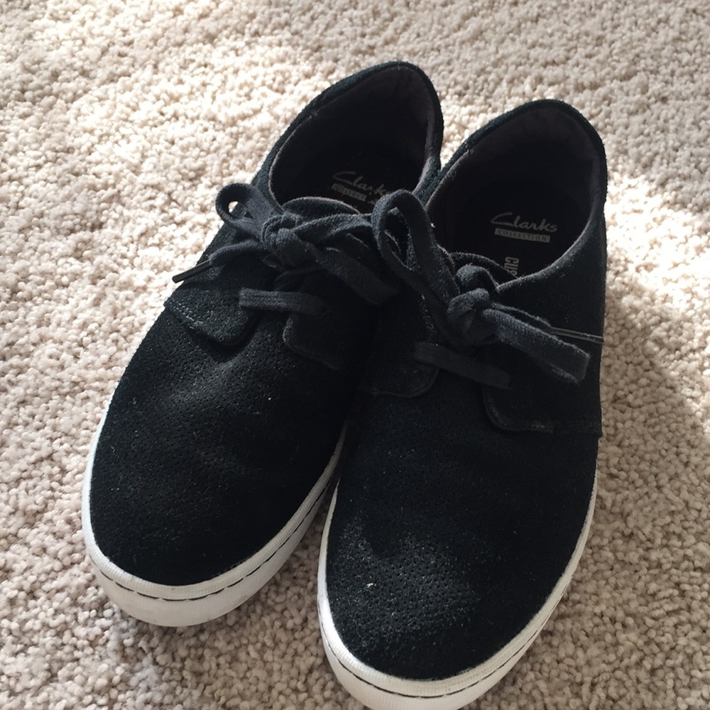 Black suede sneakers
